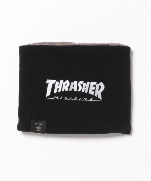 THRASHER（スラッシャー）の「THRASHER/スラッシャー 25TH-K53 防寒 マフラー 25TH-K53（ネックウォーマー/スヌード・メンズ・グレー/ブラック×ブラック/ベージュ/ブラック×ホワイト・FREE）」の2枚目の写真