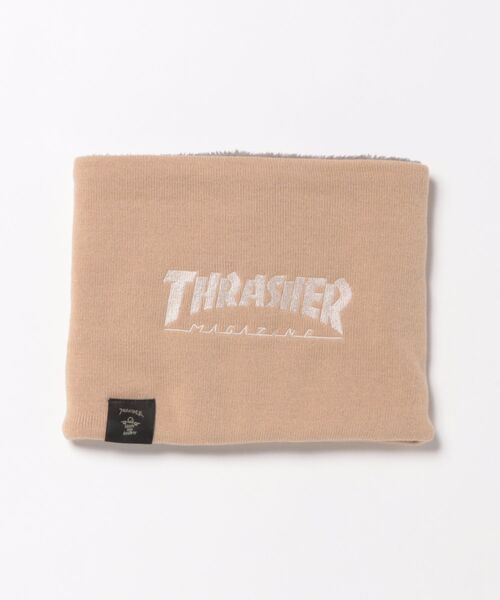 THRASHER（スラッシャー）の「THRASHER/スラッシャー 25TH-K53 防寒 マフラー 25TH-K53（ネックウォーマー/スヌード・メンズ・グレー/ブラック×ブラック/ベージュ/ブラック×ホワイト・FREE）」の4枚目の写真
