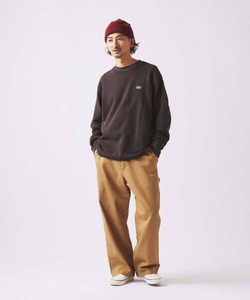 LACOSTE(ラコステ)の「LACOSTE / ラコステ 別注 ヘビーピケ L/S Tシャツ(Tシャツ/カットソー・メンズ・グレー/ブラック/ブラウン/レッド/ピンク/グリーン・3/4/5)」の9枚目の写真