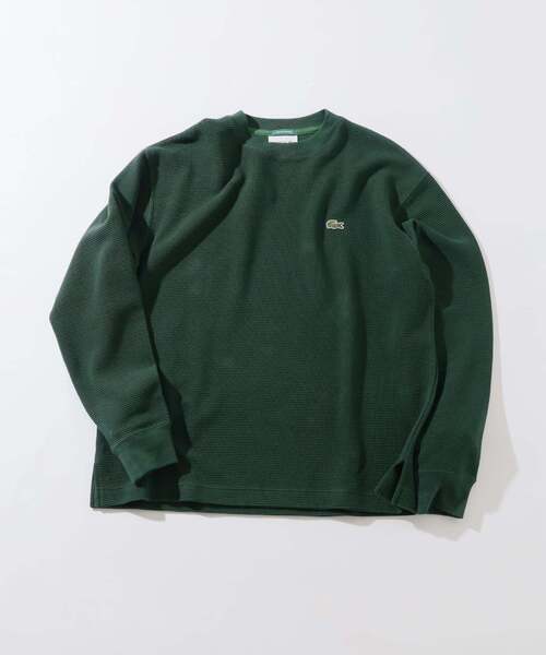 【新品】LACOSTE JSr別注 オーバーサイズ ヘビーピケ ロンT 緑 4 LACOSTE / ラコステ 別注 ヘビーピケ L/S Tシャツ（Tシャツ/カットソー