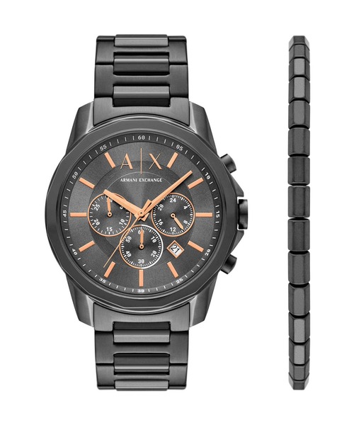ARMANI EXCHANGE(アルマーニエクスチェンジ)の「アルマーニ・エクスチェンジ 腕時計 メンズ アナログ ステンレス AX7170SET(アナログ腕時計・メンズ・チャコールグレー・FREE)」の1枚目の写真