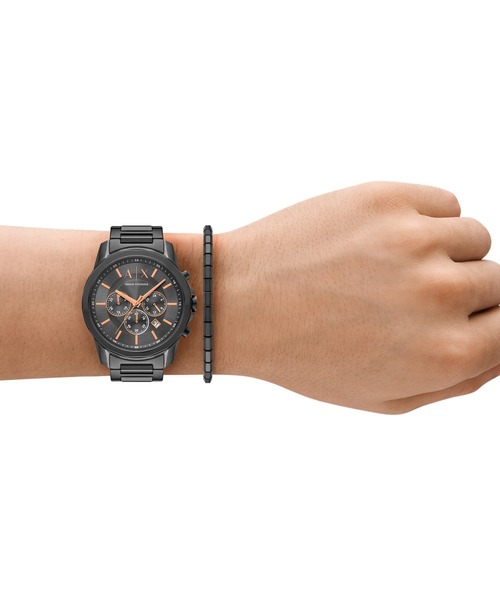 ARMANI EXCHANGE(アルマーニエクスチェンジ)の「アルマーニ・エクスチェンジ 腕時計 メンズ アナログ ステンレス AX7170SET(アナログ腕時計・メンズ・チャコールグレー・FREE)」の8枚目の写真