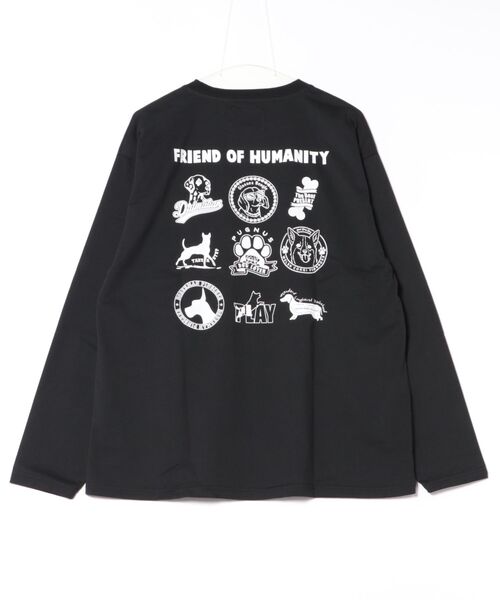 CORISCO（コリスコ）の「バックアニマル柄ロンTEE(M1)（Tシャツ/カットソー・メンズ・オートミール/キナリ/グレー系1/ブラック系1/ブラック系2/ホワイト系1/ホワイト系2/グレー系2・LARGE/X-LARGE/MEDIUM）」の9枚目の写真