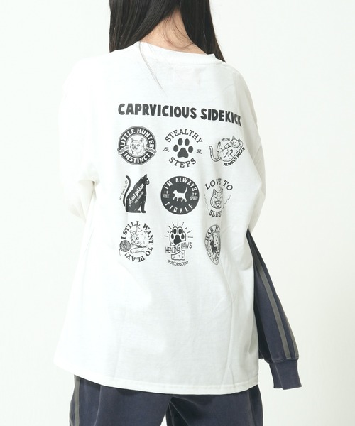 CORISCO（コリスコ）の「バックアニマル柄ロンTEE(M1)（Tシャツ/カットソー・メンズ・オートミール/キナリ/グレー系1/ブラック系1/ブラック系2/ホワイト系1/ホワイト系2/グレー系2・LARGE/X-LARGE/MEDIUM）」の2枚目の写真