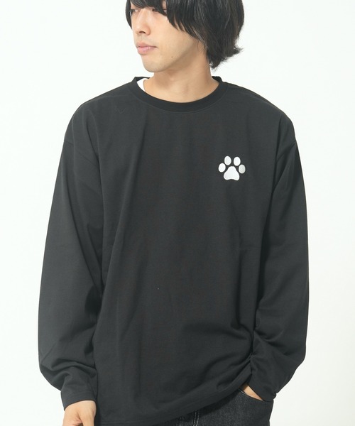 CORISCO（コリスコ）の「バックアニマル柄ロンTEE(M1)（Tシャツ/カットソー・メンズ・オートミール/キナリ/グレー系1/ブラック系1/ブラック系2/ホワイト系1/ホワイト系2/グレー系2・LARGE/X-LARGE/MEDIUM）」の18枚目の写真