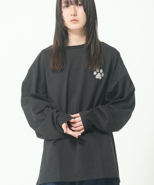 CORISCO（コリスコ）の「バックアニマル柄ロンTEE(M1)（Tシャツ/カットソー・メンズ・オートミール/キナリ/グレー系1/ブラック系1/ブラック系2/ホワイト系1/ホワイト系2/グレー系2・LARGE/X-LARGE/MEDIUM）」の21枚目の写真