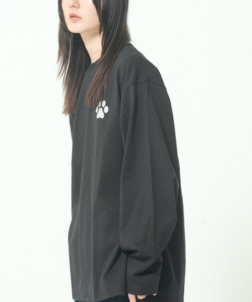 CORISCO（コリスコ）の「バックアニマル柄ロンTEE(M1)（Tシャツ/カットソー・メンズ・オートミール/キナリ/グレー系1/ブラック系1/ブラック系2/ホワイト系1/ホワイト系2/グレー系2・LARGE/X-LARGE/MEDIUM）」の22枚目の写真