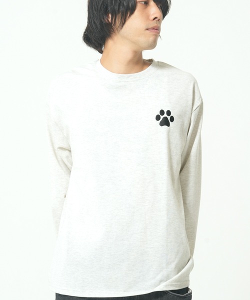 CORISCO（コリスコ）の「バックアニマル柄ロンTEE(M1)（Tシャツ/カットソー・メンズ・オートミール/キナリ/グレー系1/ブラック系1/ブラック系2/ホワイト系1/ホワイト系2/グレー系2・LARGE/X-LARGE/MEDIUM）」の12枚目の写真