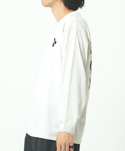 CORISCO（コリスコ）の「バックアニマル柄ロンTEE(M1)（Tシャツ/カットソー・メンズ・オートミール/キナリ/グレー系1/ブラック系1/ブラック系2/ホワイト系1/ホワイト系2/グレー系2・LARGE/X-LARGE/MEDIUM）」の13枚目の写真