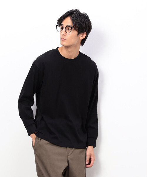 COMME CA ISM（コムサイズム）の「USAコットン 引き揃え天竺 長袖 Ｔシャツ（Tシャツ/カットソー・メンズ・ミント/ブラック/ダークブラウン/ホワイト・MEDIUM/LARGE/X-LARGE）」の3枚目の写真