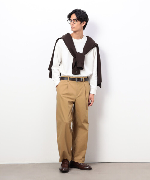 COMME CA ISM（コムサイズム）の「USAコットン 引き揃え天竺 長袖 Ｔシャツ（Tシャツ/カットソー・メンズ・ミント/ブラック/ダークブラウン/ホワイト・MEDIUM/LARGE/X-LARGE）」の5枚目の写真