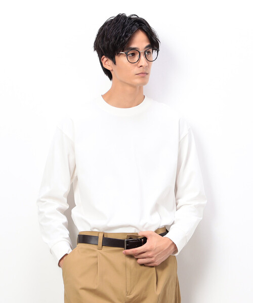 COMME CA ISM（コムサイズム）の「USAコットン 引き揃え天竺 長袖 Ｔシャツ（Tシャツ/カットソー・メンズ・ミント/ブラック/ダークブラウン/ホワイト・MEDIUM/LARGE/X-LARGE）」の6枚目の写真