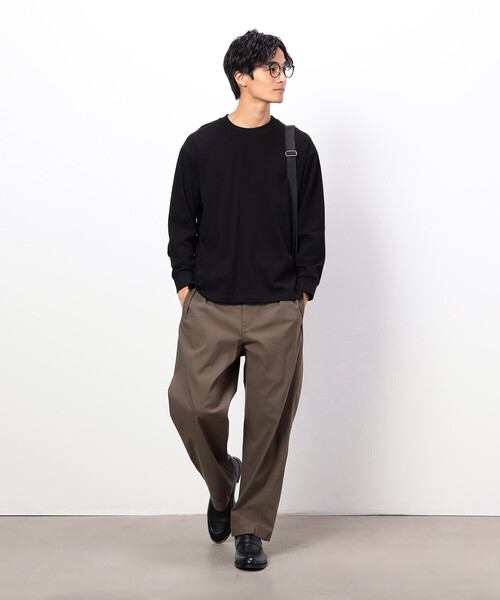 COMME CA ISM（コムサイズム）の「USAコットン 引き揃え天竺 長袖 Ｔシャツ（Tシャツ/カットソー・メンズ・ミント/ブラック/ダークブラウン/ホワイト・MEDIUM/LARGE/X-LARGE）」の8枚目の写真