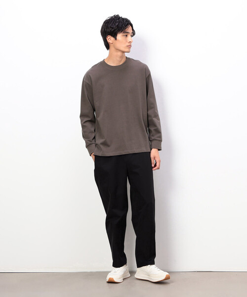 COMME CA ISM（コムサイズム）の「USAコットン 引き揃え天竺 長袖 Ｔシャツ（Tシャツ/カットソー・メンズ・ミント/ブラック/ダークブラウン/ホワイト・MEDIUM/LARGE/X-LARGE）」の18枚目の写真