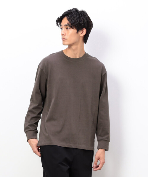 COMME CA ISM（コムサイズム）の「USAコットン 引き揃え天竺 長袖 Ｔシャツ（Tシャツ/カットソー・メンズ・ミント/ブラック/ダークブラウン/ホワイト・MEDIUM/LARGE/X-LARGE）」の9枚目の写真