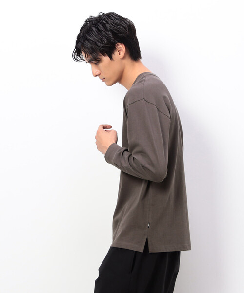 COMME CA ISM（コムサイズム）の「USAコットン 引き揃え天竺 長袖 Ｔシャツ（Tシャツ/カットソー・メンズ・ミント/ブラック/ダークブラウン/ホワイト・MEDIUM/LARGE/X-LARGE）」の11枚目の写真
