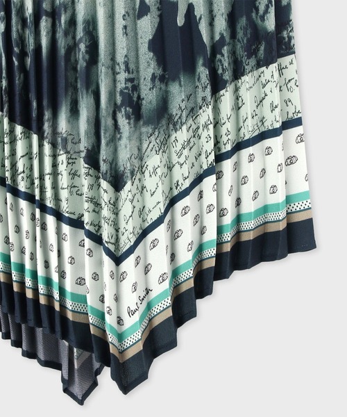 Paul Smith(ポールスミス)の「ウィメンズ "Travel Scarf" プリーツスカート / 255036 283SP(スカート・レディース・ネイビー・MEDIUM)」の3枚目の写真