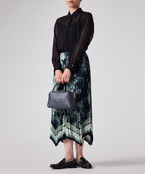 Paul Smith(ポールスミス)の「ウィメンズ "Travel Scarf" プリーツスカート / 255036 283SP(スカート・レディース・ネイビー・MEDIUM)」の5枚目の写真