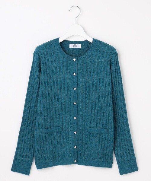 J.PRESS(ジェイプレス)の「KNIT BASIC クルーネック カーディガン(カーディガン/ボレロ・レディース・ネイビー系/パイングリーン系/ダークブラウン系/ベージュ系/オレンジ系・T15/T13)」の20枚目の写真