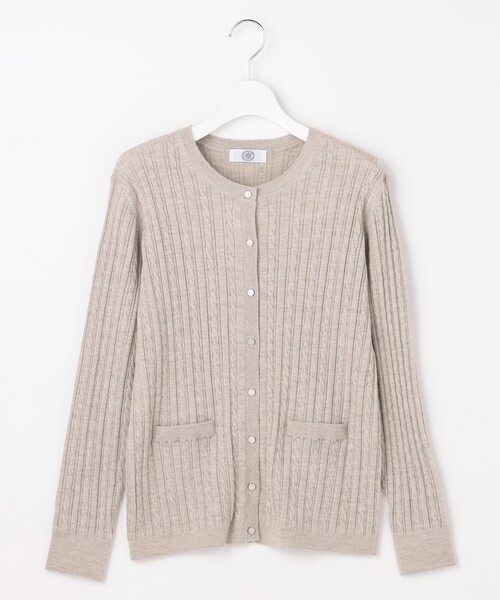 J.PRESS(ジェイプレス)の「KNIT BASIC クルーネック カーディガン(カーディガン/ボレロ・レディース・ネイビー系/パイングリーン系/ダークブラウン系/ベージュ系/オレンジ系・T15/T13)」の22枚目の写真