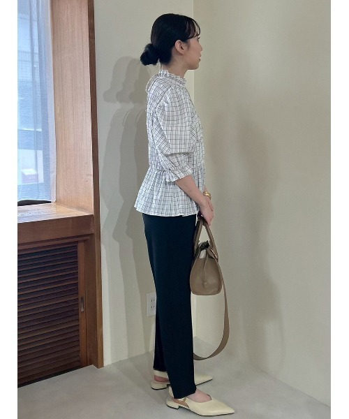 Mila Owen(ミラオーウェン)の「後ろゴムセンタープレステーパードパンツ(その他パンツ・レディース・ボルドー/チェック/ミント/アイボリー/ブラック・0/1/00/2)」の10枚目の写真