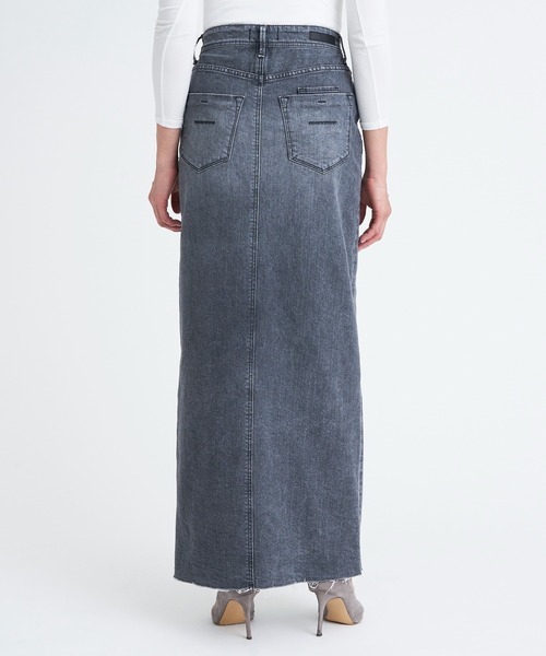 YANUK（ヤヌーク）の「スリットロングスカート（デニムスカート・レディース・グレー・M/S/XS）」の5枚目の写真