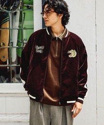 フェローズ製　ベロア地　スカジャン　黒 フェローズ製 ベロア地 スカジャン 黒 ベロア」に該当するスカジャン