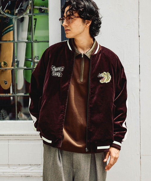 ベロア刺繍スカジャン（スカジャン）｜niko and（ニコアンド