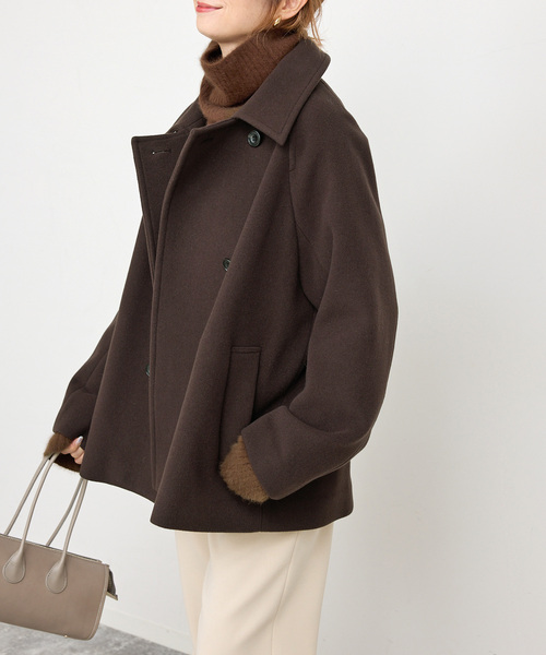 S160スタンドカラーショートコート（その他アウター）｜Spick & Span