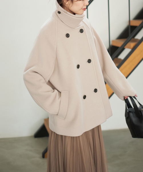 S160スタンドカラーショートコート（その他アウター）｜Spick & Span