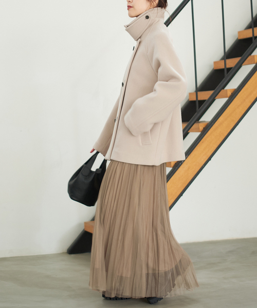 S160スタンドカラーショートコート（その他アウター）｜Spick & Span