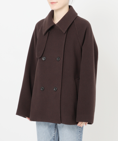 Spick and Span S160スタンドカラーショートコート ブラウン38 S160スタンドカラーショートコート（その他アウター）｜Spick & Span