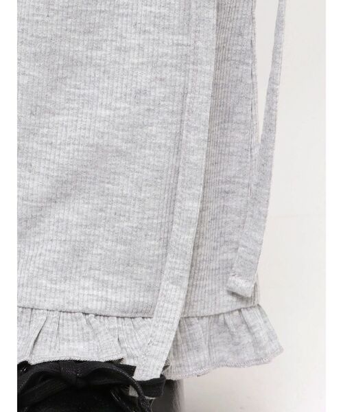 merry jenny(メリージェニー)の「フリルリブフレアパンツ(スウェットパンツ・レディース・グレー/ブラック・FREE)」の15枚目の写真