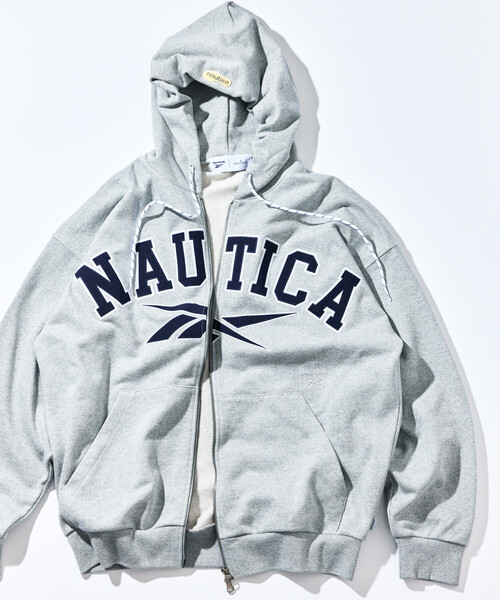 NAUTICA（ノーティカ）の「Reebok×NAUTICA/リーボック×ノーティカ 【Exclusive】ダブルネーム アーチロゴ ヘビーウェイト ジップアップ フーディー（パーカー・メンズ・グレー/ブラック/ネイビー・LARGE/MEDIUM/SMALL/X-LARGE）」の6枚目の写真