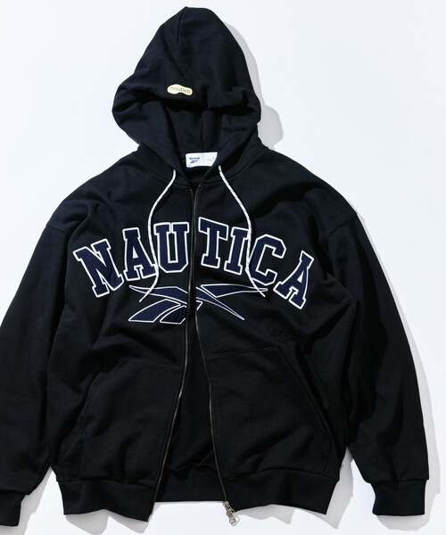 NAUTICA（ノーティカ）の「Reebok×NAUTICA/リーボック×ノーティカ 【Exclusive】ダブルネーム アーチロゴ ヘビーウェイト ジップアップ フーディー（パーカー・メンズ・グレー/ブラック/ネイビー/オフホワイト・LARGE/MEDIUM/SMALL/X-LARGE）」の13枚目の写真