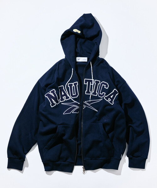 NAUTICA（ノーティカ）の「Reebok×NAUTICA/リーボック×ノーティカ 【Exclusive】ダブルネーム アーチロゴ ヘビーウェイト ジップアップ フーディー（パーカー・メンズ・グレー/ブラック/ネイビー/オフホワイト・LARGE/MEDIUM/SMALL/X-LARGE）」の15枚目の写真