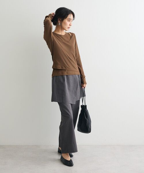CRAFT STANDARD BOUTIQUE(クラフトスタンダードブティック)の「2点セット/タンクトップ&ロンT(Tシャツ/カットソー・レディース・ブルーグリーン/モカ/チャコールグレー・FREE)」の21枚目の写真