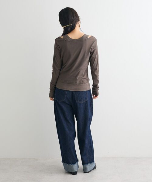 CRAFT STANDARD BOUTIQUE(クラフトスタンダードブティック)の「2点セット/タンクトップ&ロンT(Tシャツ/カットソー・レディース・ブルーグリーン/モカ/チャコールグレー・FREE)」の20枚目の写真