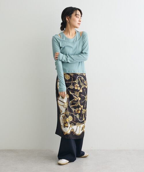 CRAFT STANDARD BOUTIQUE(クラフトスタンダードブティック)の「2点セット/タンクトップ&ロンT(Tシャツ/カットソー・レディース・ブルーグリーン/モカ/チャコールグレー・FREE)」の15枚目の写真