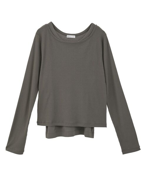 CRAFT STANDARD BOUTIQUE(クラフトスタンダードブティック)の「2点セット/タンクトップ&ロンT(Tシャツ/カットソー・レディース・ブルーグリーン/モカ/チャコールグレー・FREE)」の4枚目の写真