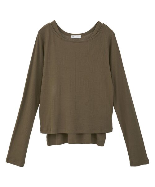 CRAFT STANDARD BOUTIQUE(クラフトスタンダードブティック)の「2点セット/タンクトップ&ロンT(Tシャツ/カットソー・レディース・ブルーグリーン/モカ/チャコールグレー・FREE)」の5枚目の写真