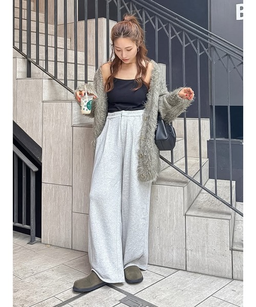 Ungrid(アングリッド)の「スウェットタックパンツ(スウェットパンツ・レディース・ライトグレー/チャコールグレー・FREE)」の7枚目の写真