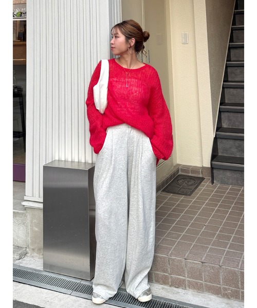 Ungrid(アングリッド)の「スウェットタックパンツ(スウェットパンツ・レディース・ライトグレー/チャコールグレー・FREE)」の8枚目の写真