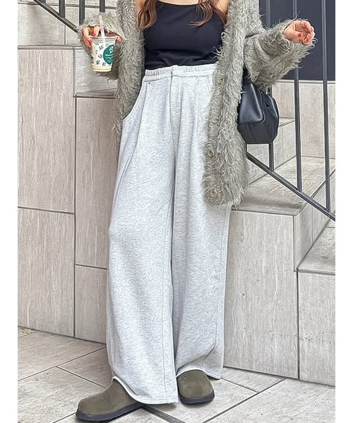 Ungrid(アングリッド)の「スウェットタックパンツ(スウェットパンツ・レディース・ライトグレー/チャコールグレー・FREE)」の5枚目の写真