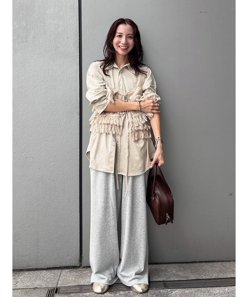 Ungrid(アングリッド)の「スウェットタックパンツ(スウェットパンツ・レディース・ライトグレー/チャコールグレー・FREE)」の10枚目の写真