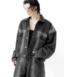 minsobi | フェードラインデニムジャケット(セットアップ可能)(デニムジャケット)