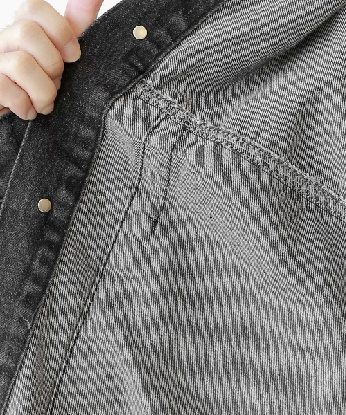 minsobi(ミンソビ)の「フェードラインデニムジャケット(セットアップ可能)(デニムジャケット・メンズ・ブラック・FREE)」の20枚目の写真