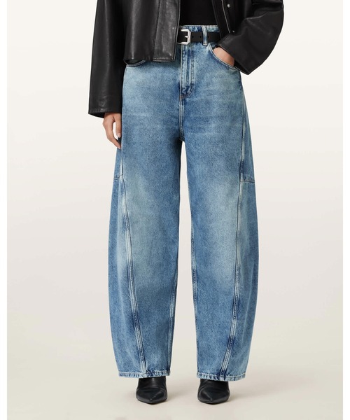 ALLSAINTS（オールセインツ）の「CARTER BARREL LEG JEANS | CARTER バレル レッグ ジーンズ（デニムパンツ・レディース・インディゴブルー・27/25/24/26）」の3枚目の写真