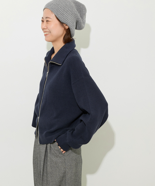 JOURNAL STANDARD relume(ジャーナルスタンダード レリューム)の「《WEB限定》ダブルジップニットカーディガン(カーディガン/ボレロ・レディース・チャコールグレー/ネイビー・FREE)」の17枚目の写真