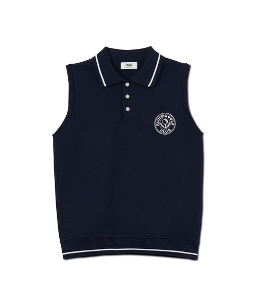 NO-SLEEVE KNIT POLO（ポロシャツ）｜Pacific GOLF CLUB（パシフィック